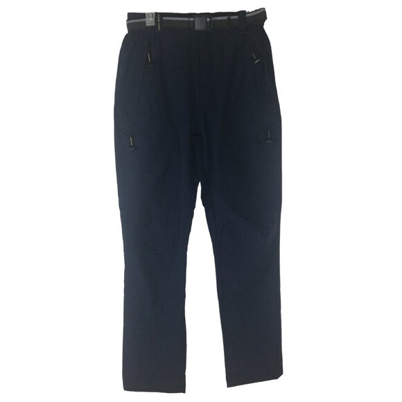 NWT Sikaini Pants Mens Small Black UPF50+ Belt Front & Rear Zipper Pockets - Picture 2 of 11